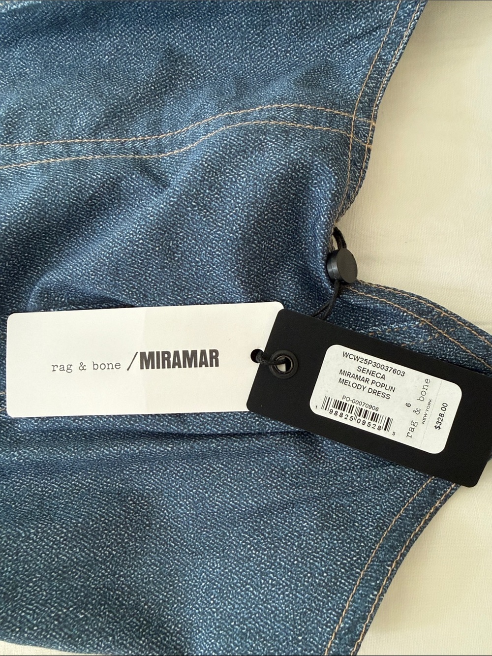 Rag & Bone Blue Denim A-Line Slip Dress - Picture 4 of 5